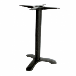 Pied de table ATHENA - 3 branches - Epoxy noir - Hauteur 72 cm - 5 kg - Plateau 60x60 cm
