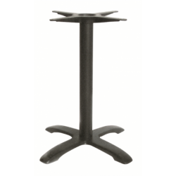 Pied de table ATHENA - 4 branches - Epoxy noir - hauteur 72 cm - 6 kg - Plateau 70x70 cm