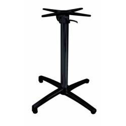 Pied de table rabattable KONE - Epoxy noir - Hauteur 72 cm - 7 kg - Plateau 70x70 cm