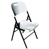 Chaise Congrès - blanc / structure noir - 4,87 kg - 43x44x90 cm