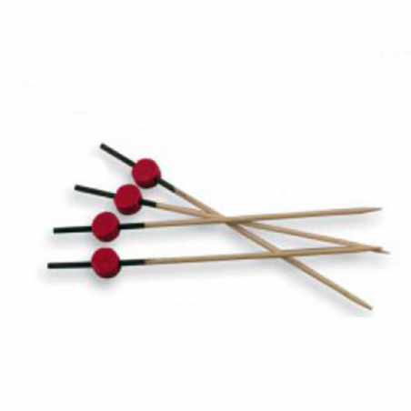 Pique noir et palet rouge - 12 cm