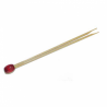 Pique double point boule rouge - 8 cm