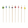 Pique bambou - décoré assortis - 12 cm