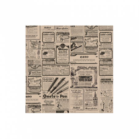 Papier alimentaire - beige naturel Times - 31x31 cm