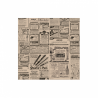 Papier alimentaire - beige naturel Times - 31x31 cm