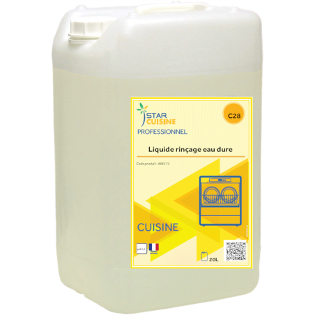 Liquide rinçage machine - pour eau dure - bidon 20L