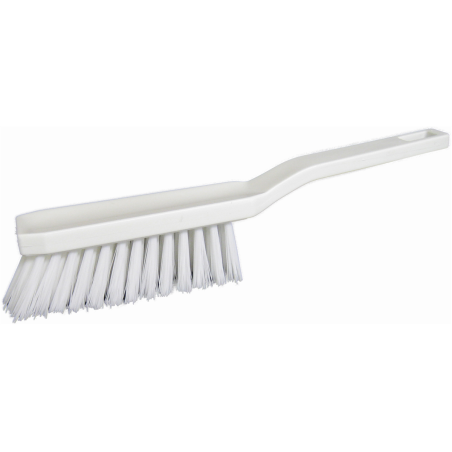 Balayette droite fleuré - blanc - 29 cm