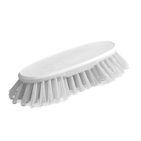 Brosse à main 21cm - blanc - 21x6x5 cm - ovale