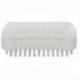 Brosse à ongle double en nylon - blanc - 9x4x3,5 cm