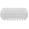 Brosse à ongle double en nylon - blanc - 9x4x3,5 cm