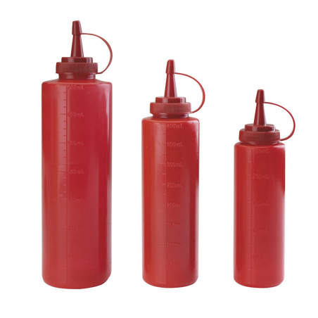 Flacon doseur sauce - 25 cl - rouge