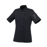 Veste de cuisine femme Unera manches courtes col. noir