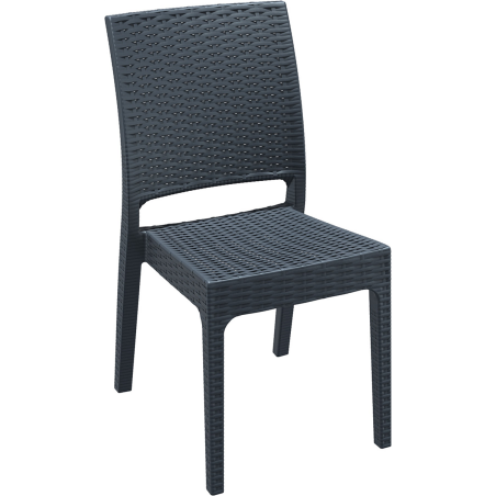 Chaise Florida - anthracite - 4 kg - hauteur assise 45 cm - 45x52x87 cm