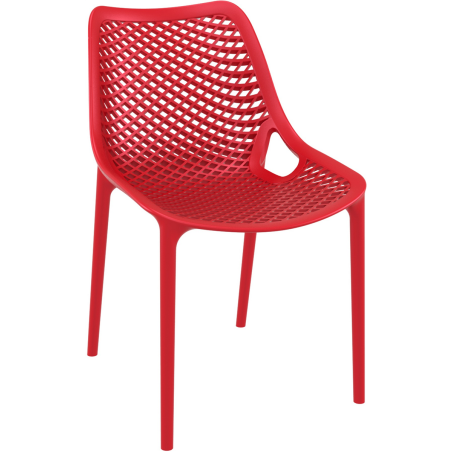 Chaise Air - rouge - 3,7 kg - hauteur assise 44 cm - 50x60x82 cm