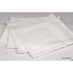 Serviette en tissu bande satinée 50x50 cm 100% coton mercerisé