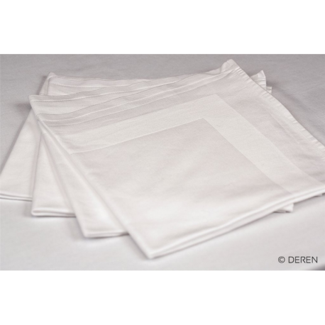 Serviette en tissu bande satinée 50x50 cm 100% coton mercerisé
