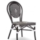 Chaise Bamboo - noir et blanc - 3,5 kg - hauteur assise 44 cm - 43x58x88 cm