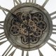 Horloge Méca en fer gris - avec 3 piles (AA LR6 non fournie) - Ø80x10 cm