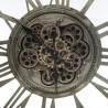 Horloge Méca en fer gris - avec 3 piles (AA LR6 non fournie) - Ø80x10 cm