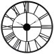 Horloge vintage en fer noir - avec pile AA LR6 (non fournie) - Ø69,5x4 cm