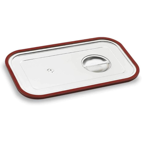 Couvercle étanche en silicone GN 1/1 plein pour bac gastronorme plein inox - 532x325 mm
