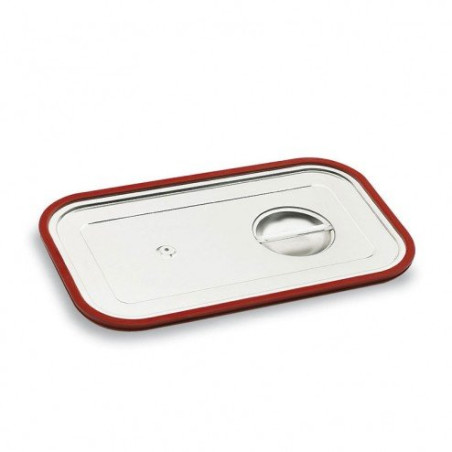 Couvercle étanche en silicone pour bac gastronorme GN 1/4 plein - 265x162 mm