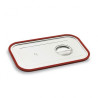 Couvercle étanche en silicone pour bac gastronorme GN 1/4 plein - 265x162 mm