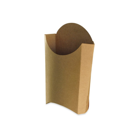 Cornet à frites large en kraft brun - 8,7x13x,3x17 cm