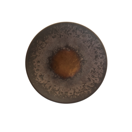 Assiette calotte Etna 21cm grès fond cuivre