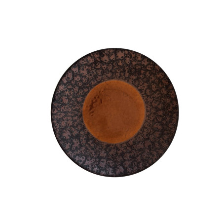Assiette à dessert Etna 21cm grès fond cuivre