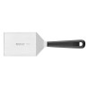 Spatule rigide large coudée - avec manche en polymère et lame inox - 15x8 cm