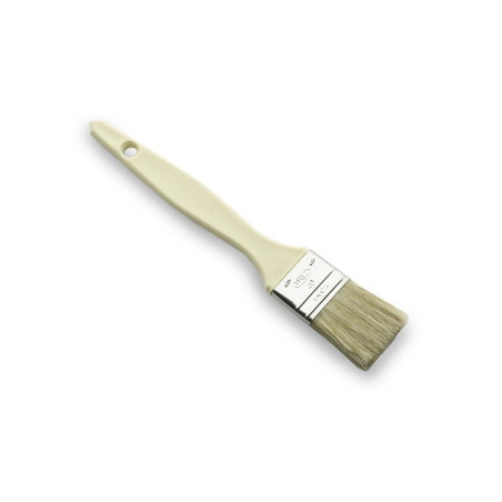 Pinceau pâtisserie poils pure soie 44x35mm - virole inox - manche polypro