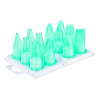 Assortiment apprenti de 12 douilles copolyester - 5 douilles unies - 1 bûches 8 dents -1 feuille n°2