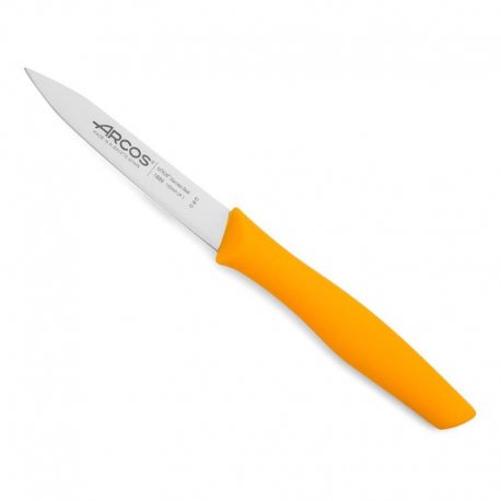 Couteau d'office lame lisse - manche polypropylène orange - 10 cm