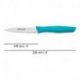Couteau d'office lame lisse - manche polypropylène turquoise - 10 cm