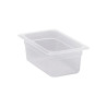 Bac plein polypropylène GN 1/4 - Ht 100 mm
