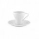 Tasse café + soucoupe Utopia - blanc - 10,6 cl