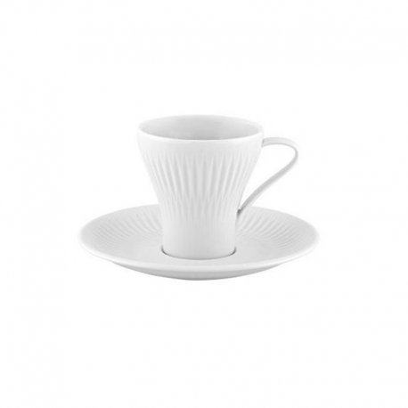Tasse café + soucoupe Utopia - blanc - 10,6 cl