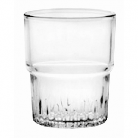 Gobelet empilable 16cl verre transparent diam. 6,5 x H.8 cm