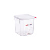 Bac carré à couvercle PP transparent avec poignées - 4L - 390x210x350 mm
