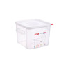 Bac carré à couvercle PP transparent avec poignées - 6L - 480x250x375 mm