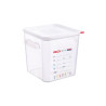Bac carré à couvercle PP transparent avec poignées - 8L - 480x250x415 mm