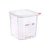 Bac carré à couvercle PP transparent avec poignées - 18L - 580x325x535 mm