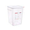 Bac carré à couvercle PP transparent avec poignées - 22L - 580x325x615 mm