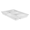 Plateau repas fibre de canne - 5 compartiments