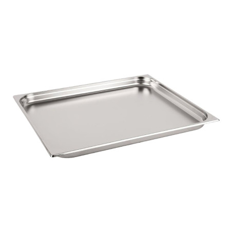 Bac gastronorme plein inox 18/05 - Ep. 7/10 - GN2/1 - Ht 40 mm