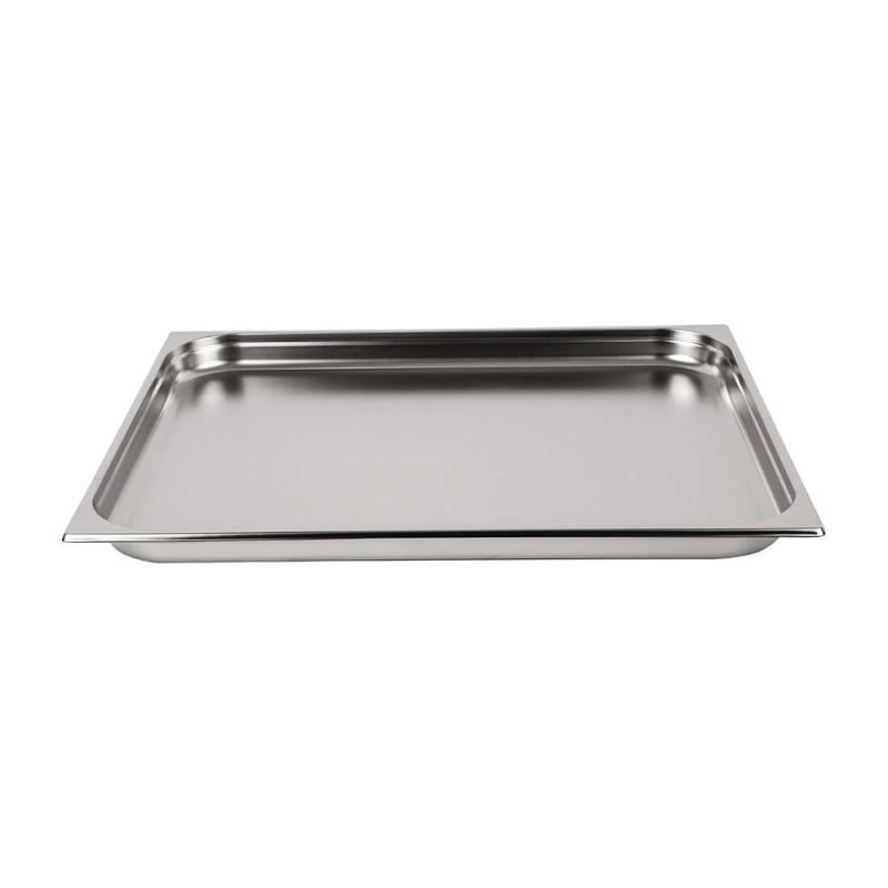 Bac gastronorme plein inox 18/05 - Ep. 7/10 - GN2/1 - Ht 40 mm