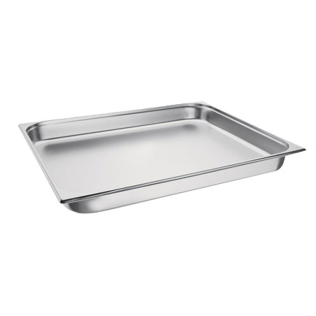 Bac gastronorme plein inox 18/05 - Ep. 7/10 - GN2/1 - Ht 65 mm