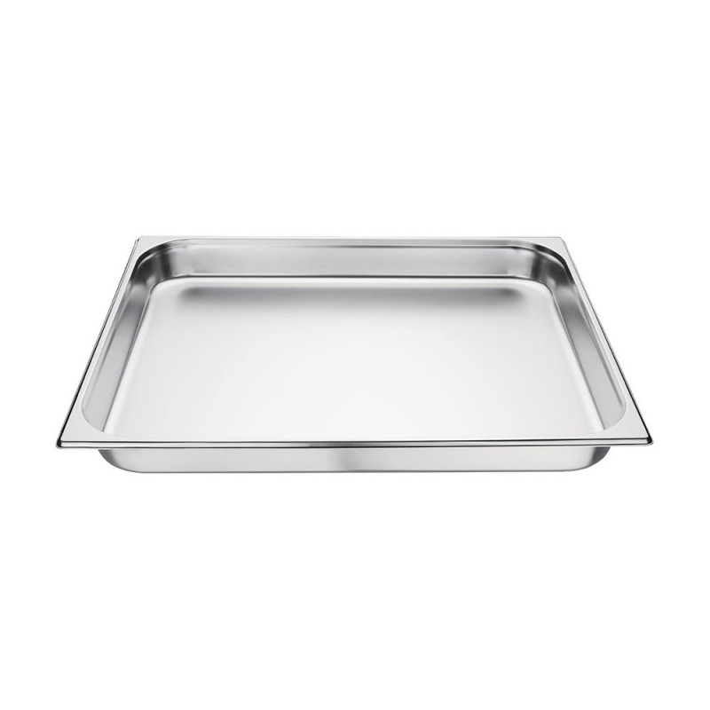 Bac gastronorme plein inox 18/05 - Ep. 7/10 - GN2/1 - Ht 65 mm