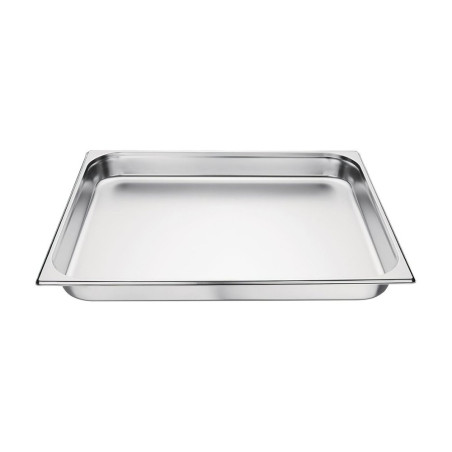 Bac gastronorme plein inox 18/05 - Ep. 7/10 - GN2/1 - Ht 65 mm